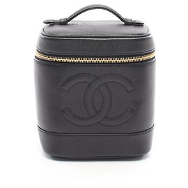 Borsa Chanel Coco Mark in pelle di vitello martellata nera Nero