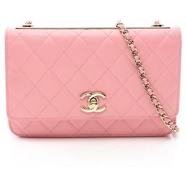 Chanel Trendy CC Matelassé Lammfell Handtasche Pink