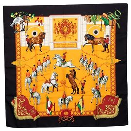 Hermès Sciarpa Hermes Carre 90 Real Escuela Andaluza del Arte Multicolore