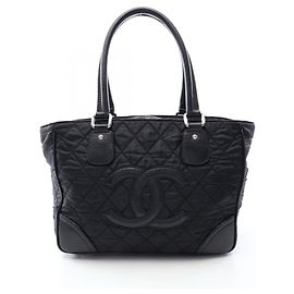 Chanel Paris New York Line Tote Bag Black
