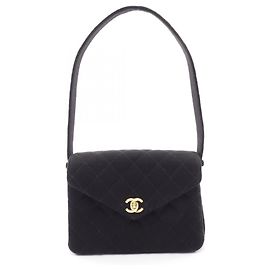 Borsa Chanel Matelassé in cotone nero Nero