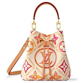 Sac Louis Vuitton Néonoé BB By the pool Marron Rose Blanc Orange