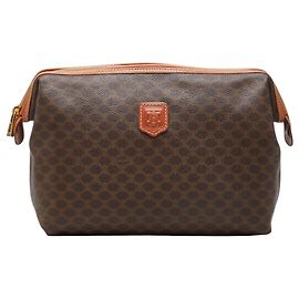 Céline Celine Macadam Second Bag Clutch MC97 2 Braun