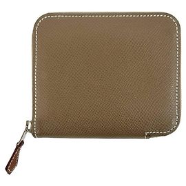 Hermès Hermes Azap Silk in Epsom Leather Card Case Brown