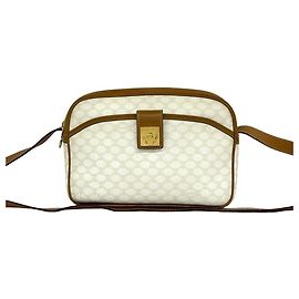 Céline Borsa a Spalla Celine Vintage Logo Marrone Bianco