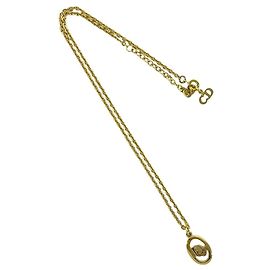Collier Christian Dior plaqué or Doré