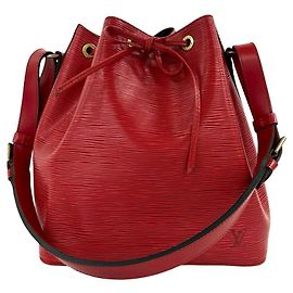 Borsa a tracolla Louis Vuitton Vintage Petit Noé in pelle Epi Rosso