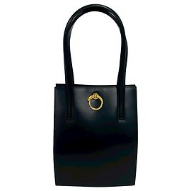 Bolsa Tote de couro preto Cartier Panthère Panther Line Preto