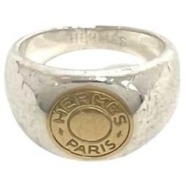 Hermès HERMES Hermes Sellier Ring Silber Golden