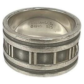 Tiffany & Co Tiffany Vintage Atlas Wide Band Ring Silber