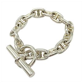 Hermès Bracciale Charm Chaine d'Ancre Hermes Argento