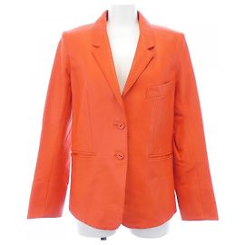 Hermès Hermes Lederjacke aus Schafsleder Orange