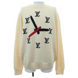 Louis Vuitton Clock Intarsia Strickpullover Beige