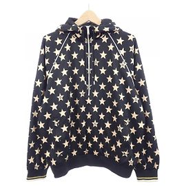 Sweat à capuche Gucci 705297 XJEOP Noir Beige Doré