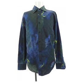 Giacca camicia Louis Vuitton Monogram Tie and Dye Nero Cachi Blu navy