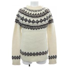 Yves Saint Laurent Maille en mélange de cachemire Saint Laurent Marron Beige