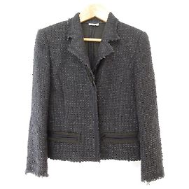 Autre Marque FOXEY Knit Tweed Jacket Blue Navy blue