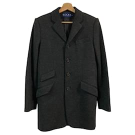 Ralph Lauren Wool Tailored Coat Brown Dark grey