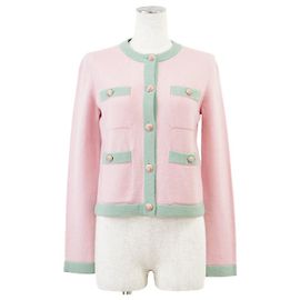 Cárdigan de punto de cachemira CHANEL P76463 Rosa Otro