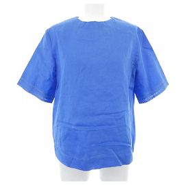 Hermès Top de seda Hermes Azul