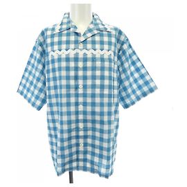 Camicia a maniche corte in cotone Prada Bianco Altro