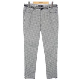 Chanel Check Trousers White Other