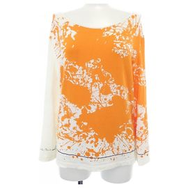 Hermès CHEVAL SURPRISE Viscose T-shirt White Orange