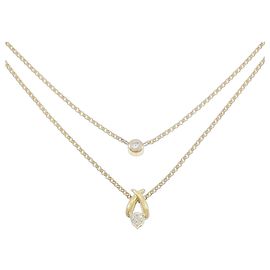 Autre Marque Collier en diamant Au750 Doré