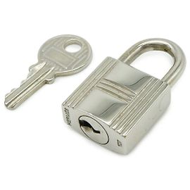 Hermès Cadena107 Metal Padlock Accessory Silvery