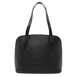 Bolsa de Ombro Louis Vuitton Lussac Epi Preto