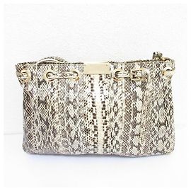 Bolsa 2way de Python JIMMY CHOO Bege