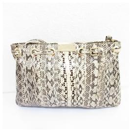 JIMMY CHOO Python 2way Bag Beige