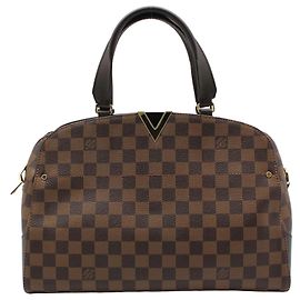 Louis Vuitton Bolsa de ombro bowling Kensington em Damier Ebene Marrom