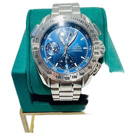 Omega Relógio masculino Speedmaster Split Second Chronograph Azul