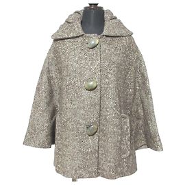 Autre Marque Kurzer Maurizio Pecoraro Mantel mit Dolman-Ärmeln Braun