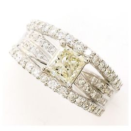 Autre Marque PT900 Platinum Ring Yellow