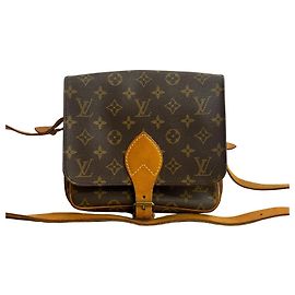 Borsa a tracolla Louis Vuitton Cartouchiere Monogram Marrone