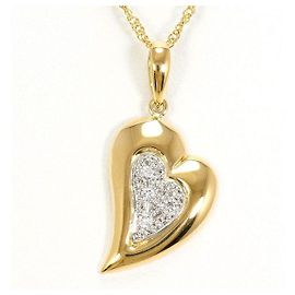 Autre Marque Colar de platina Pt900 e ouro amarelo K18YG com diamantes Prata