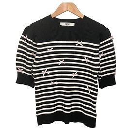 Autre Marque FURFUR Stripe Knit Pullover Black