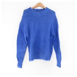 Autre Marque Kurzer Strickpullover mit Haarstruktur URBAN RESEARCH ROSSO Blau