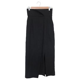 Autre Marque STUDIOUS Moist Warm Slit Skirt Black