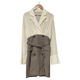 Autre Marque Robe Docking Check eimy istoire Marron