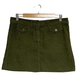 Chloé Chloe Cord-Rock Grün Khaki