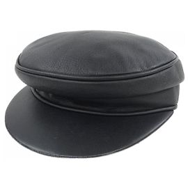 Hermès Hermes Hirschleder-Cap Schwarz