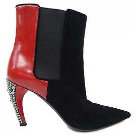 Bottes Louis Vuitton Noir Rouge