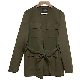 Autre Marque Abrigo sin cuello TIARA Verde Caqui