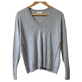 Suéter de malha com decote em V Acne Studios Marrom