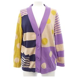 Autre Marque Wollstrickjacke Zhor&Nema Blau Beige Lila Marineblau