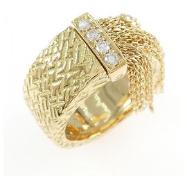 Boucheron Delilah Au750 Diamond Ring Size 11 Golden