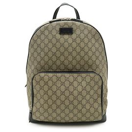 Gucci GG Supreme Canvas Backpack Black Beige